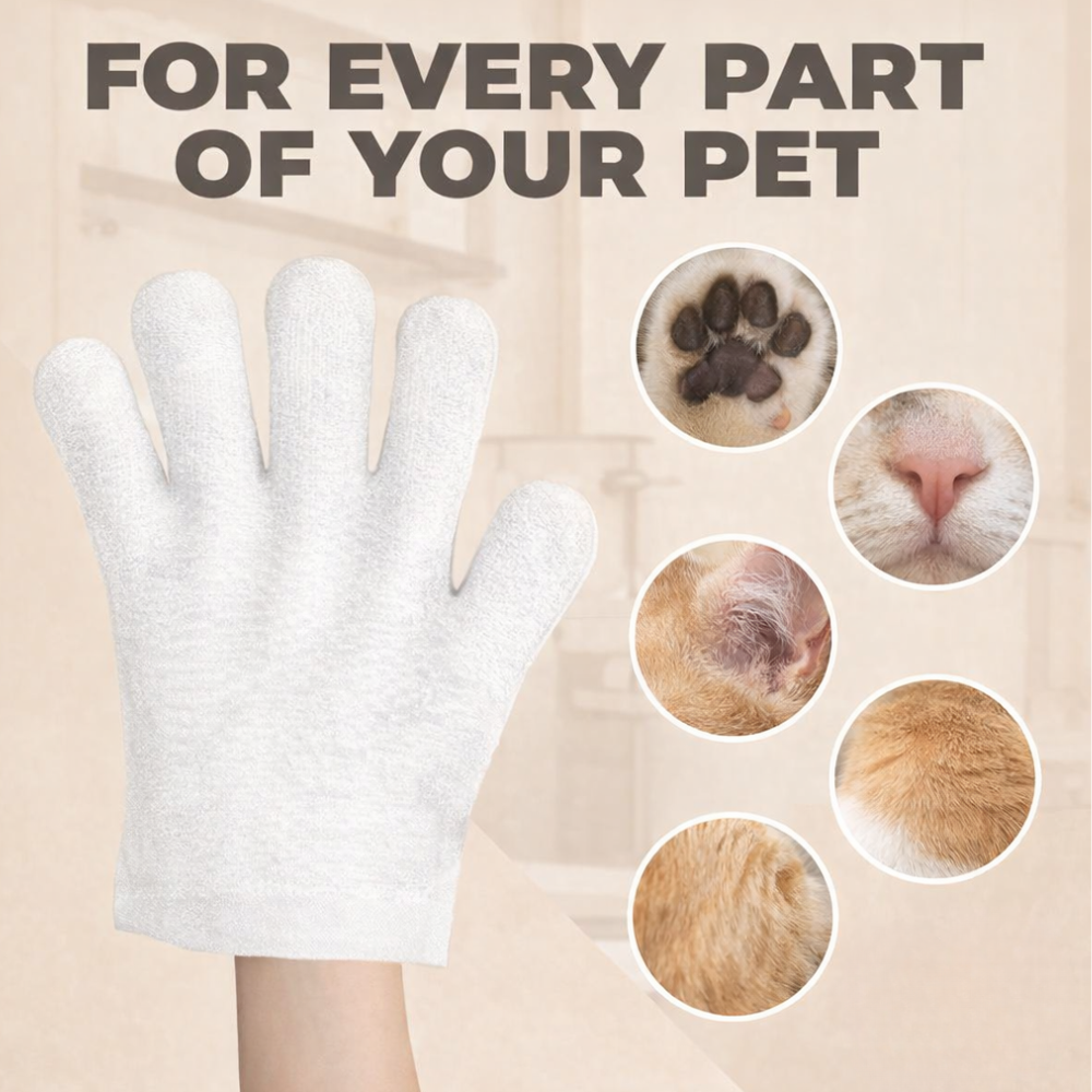 Pet Wiping Gloves (6 Pack)