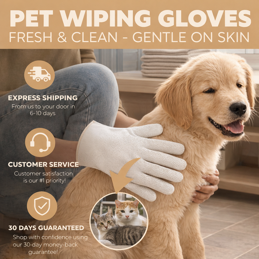 Pet Wiping Gloves (6 Pack)